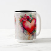 Tasse 2 Personalized Valentine Coffee Mug Tweekleurige Koffiemok (Voorkant rechts)