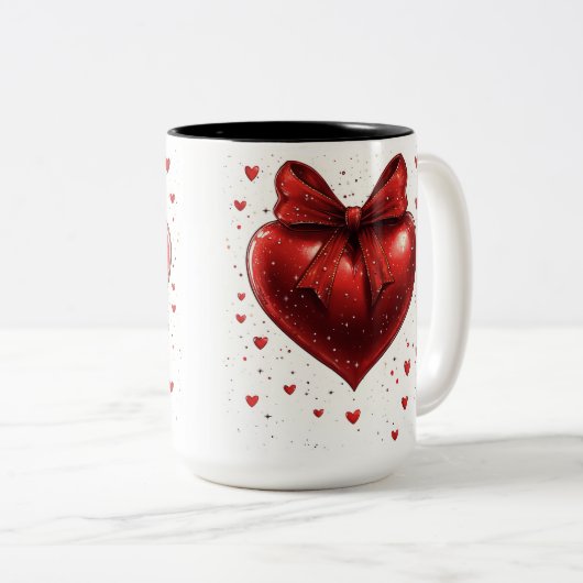 Tasse 2 Personalized Valentine Coffee Mug Tweekleurige Koffiemok (Voorkant rechts)