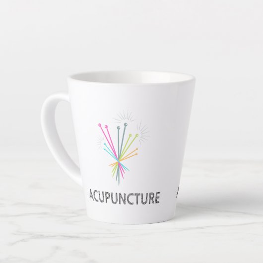 Tasse Acupunctuur, acupunctuurcadeau Latte Mok (Linkerhoek)