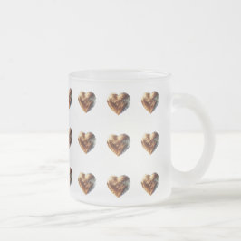 Tasse aus Mattglas mit goldenen Herzmotiven  Matglas Koffiemok