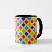 Tasse avec des losanges multicolores mok (Voorkant rechts)