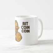 Tasse Bit Coin Coin - Cryp humoristic Canard Mog Koffiemok (Voorkant rechts)
