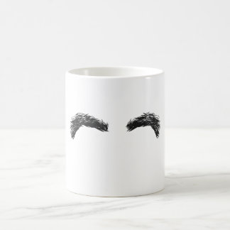 Tasse Blanche Sourcils Noirs Koffiemok