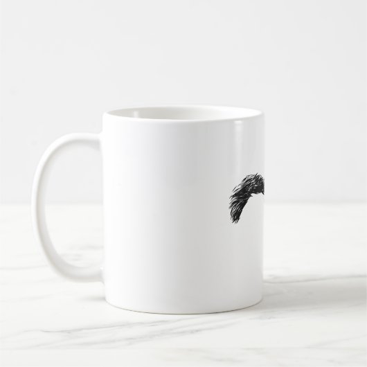 Tasse Blanche Sourcils Noirs Koffiemok (Links)