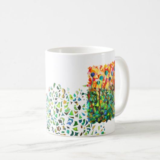 Tasse bunt Mosaik Puzzle Koffiemok (Voorkant rechts)