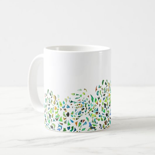 Tasse bunt Mosaik Puzzle Koffiemok (Voorkant links)