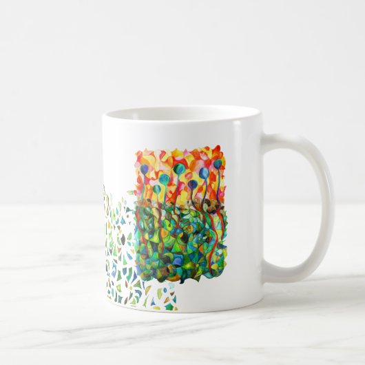 Tasse bunt Mosaik Puzzle Koffiemok (Rechts)