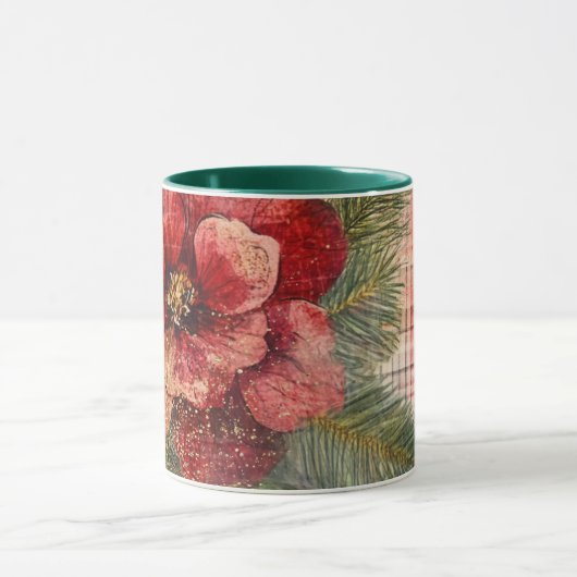 Tasse Christmas Collage Junk Journal Var05 Mok (Midden)