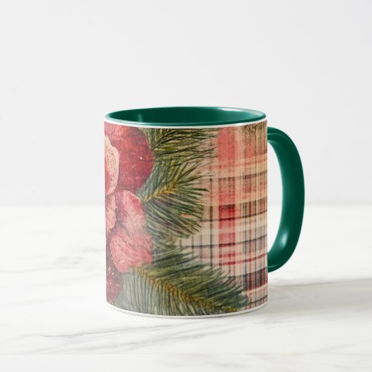 Tasse Christmas Collage Junk Journal Var05 Mok (Voorkant rechts)