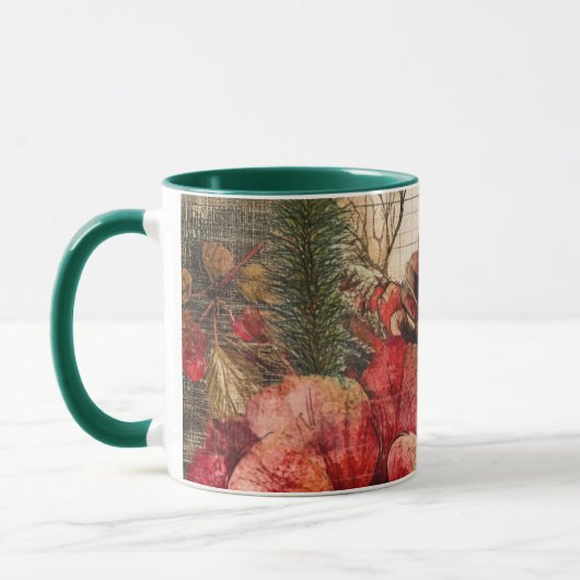 Tasse Christmas Collage Junk Journal Var06 Mok (Links)