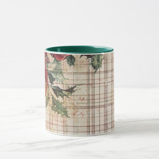 Tasse Christmas Collage Junk Journal Var07 Mok (Midden)