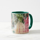 Tasse Christmas Collage Junk Journal Var10 Mok (Voorkant rechts)