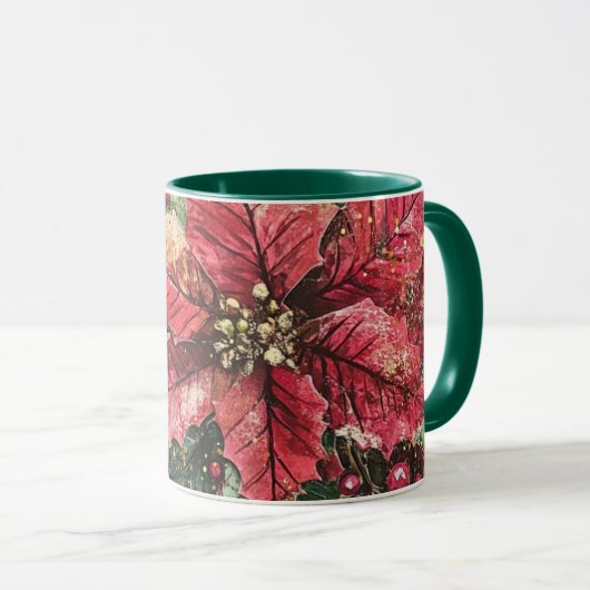 Tasse Christmas Collage Junk Journal Var12 Mok (Voorkant rechts)