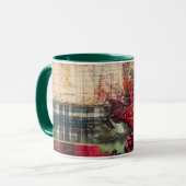 Tasse Christmas Collage Junk Journal Var15 Mok (Voorkant links)