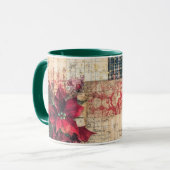 Tasse Christmas Collage Junk Journal Var16 Mok (Voorkant links)