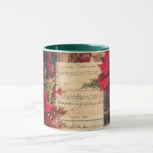 Tasse Christmas Collage Junk Journal Var17 Mok (Midden)