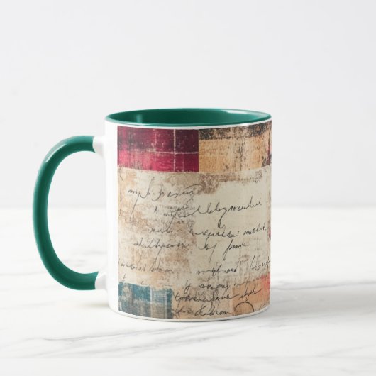 Tasse Christmas Collage Junk Journal Var20 Mok (Links)