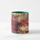 Tasse Christmas Collage Junk Journal Var22 Mok (Midden)