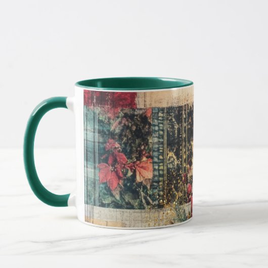 Tasse Christmas Collage Junk Journal Var23 Mok (Links)