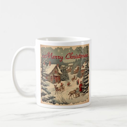 Tasse Coffee Mug, de Noël Vintage Koffiemok (Links)