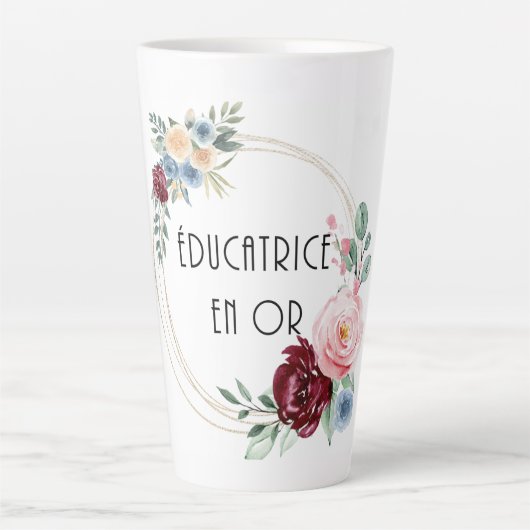 Tasse de café éducatrice en or latte mok (Voorkant)