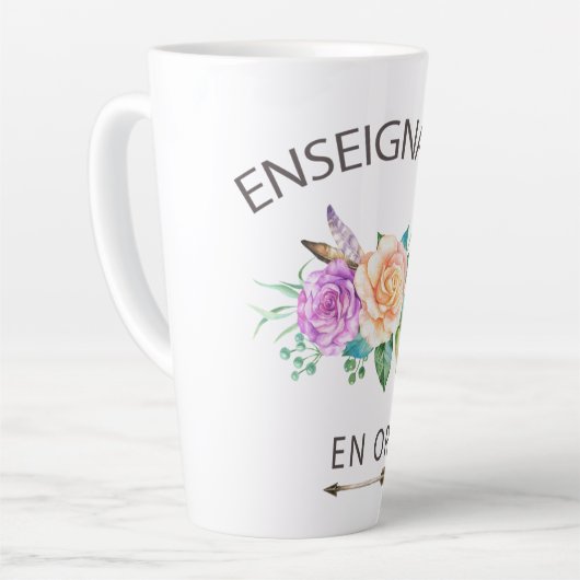 Tasse de café enseignante en latte mok (Linkerhoek)