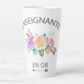 Tasse de café enseignante en latte mok (Voorkant)