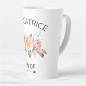 Tasse de café fleurs éducatrice en or latte mok (Rechterhoek)
