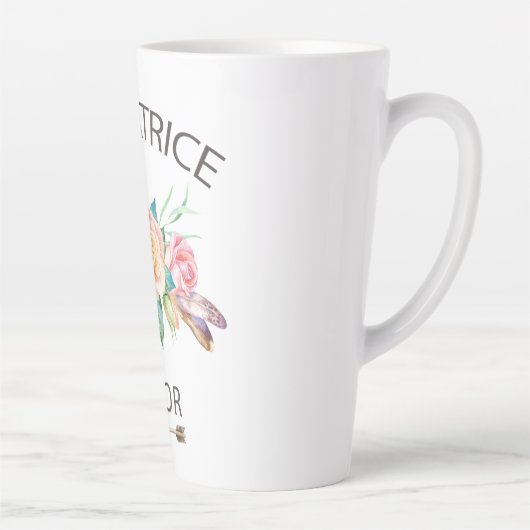 Tasse de café fleurs éducatrice en or latte mok (Rechts)