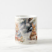 Tasse de Noël illustrée de jolis lapins Koffiemok (Center)