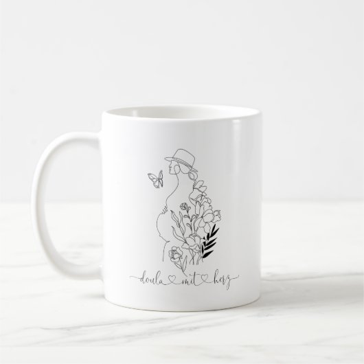 Tasse Doula mit Herz Koffiemok (Links)