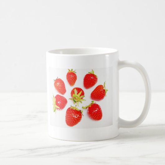 Tasse Erdbeermuster Koffiemok (Rechts)