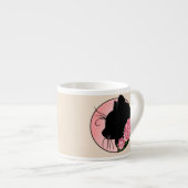 Tasse Expresso Black Cat and roses Espresso Kop (Voorkant rechts)