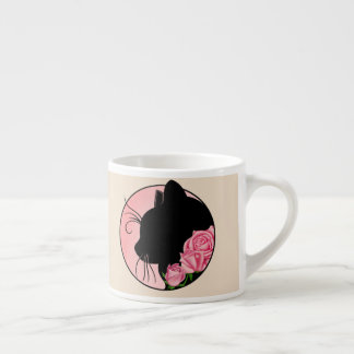 Tasse Expresso Black Cat and roses Espresso Kop