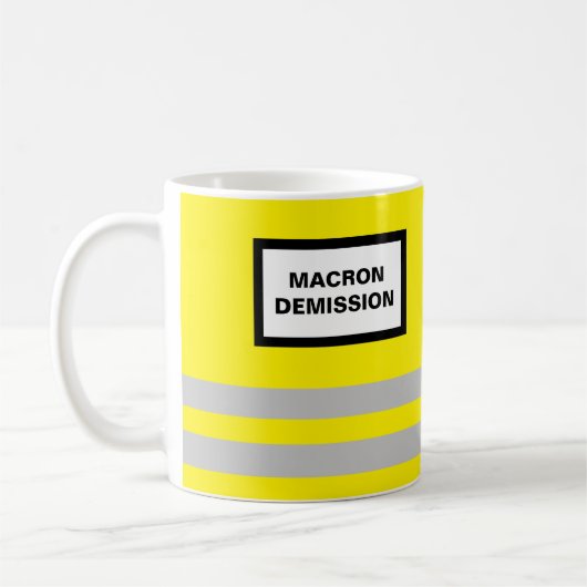 Tasse Gilet Jaune Macron Koffiemok (Links)