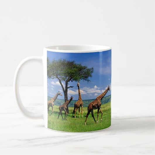 Tasse Giraffen Herde Koffiemok (Links)