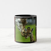 Tasse Giraffen Mutter + Kind Tweekleurige Koffiemok (Center)