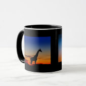 Tasse Giraffen Sonnenuntergang Mok (Voorkant links)