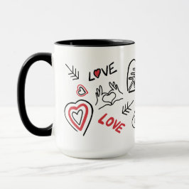 Tasse graffiti column love mok