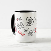 Tasse graffiti column love mok (Voorkant links)