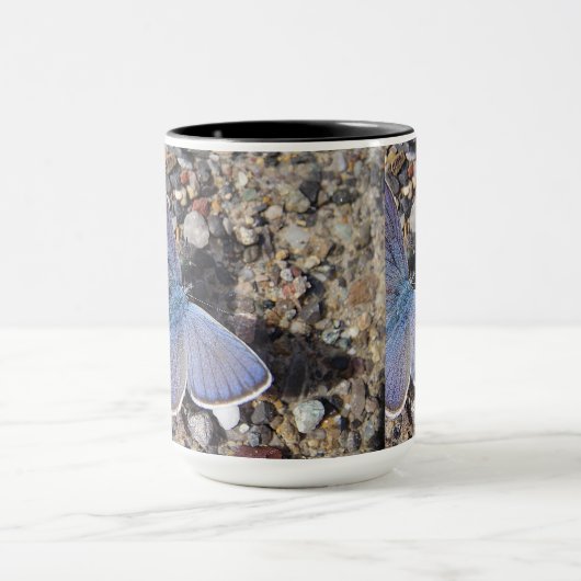 Tasse grosser blauer Schmetterling Mok (Midden)