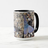 Tasse grosser blauer Schmetterling Mok (Voorkant rechts)