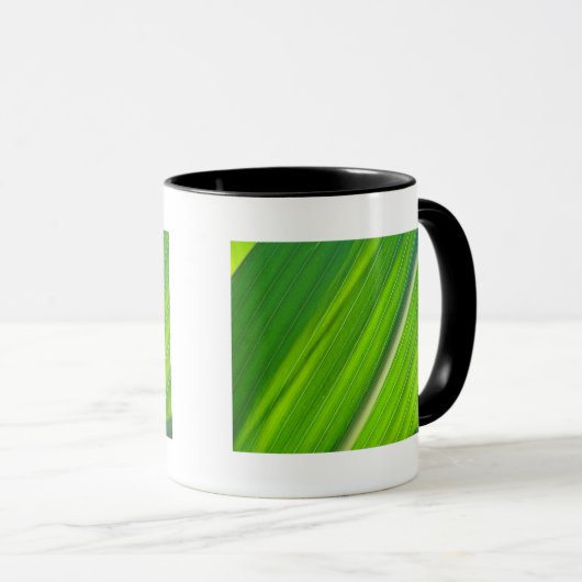 Tasse hellgrünes Maisblattdesign Mok (Voorkant rechts)