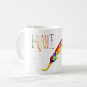 Tasse im Yoga-Aquarell-Design Koffiemok (Voorkant links)