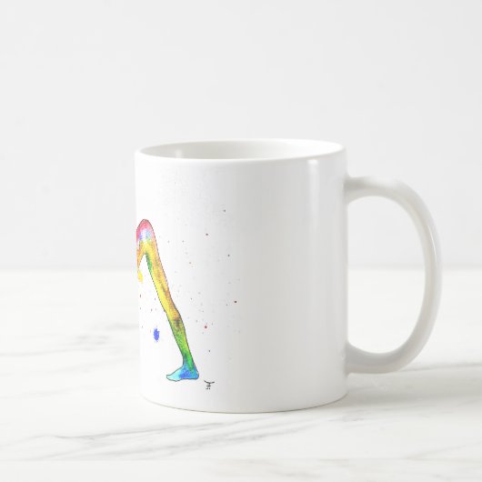 Tasse im Yoga-Aquarell-Design Koffiemok (Rechts)