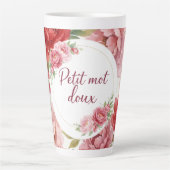 Tasse latte florale Petit mot doux Latte Mok (Voorkant)