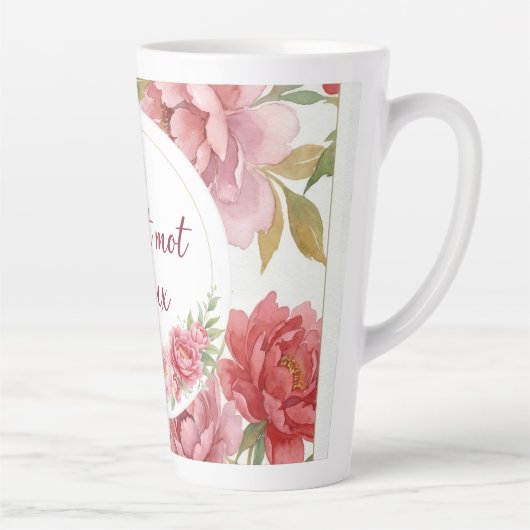 Tasse latte florale Petit mot doux Mok (Rechts)