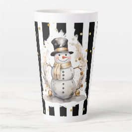 Tasse Latte Groß Snowman and Stripes Var01 Latte Mok
