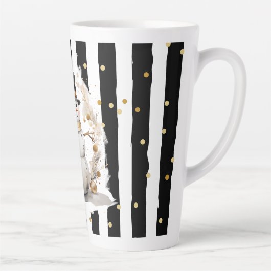 Tasse Latte Groß Snowman and Stripes Var01 Latte Mok (Rechts)