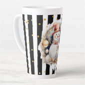 Tasse Latte Groß Snowman and Stripes Var02 Mok (Linkerhoek)